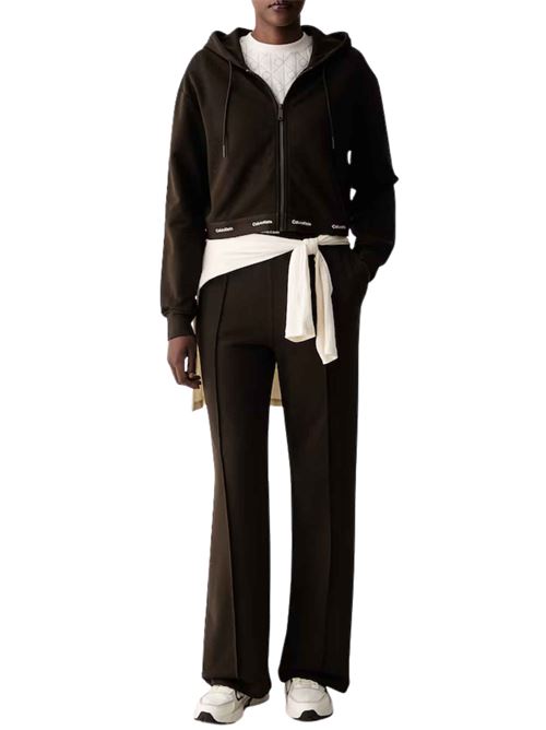 Felpa crop con cappuccio e zip Calvin Klein Jeans | LV047G252GTO2
